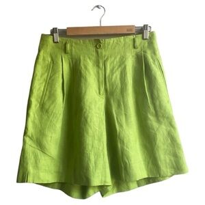 Renato Nucci Green Linen High Waist Shorts size M